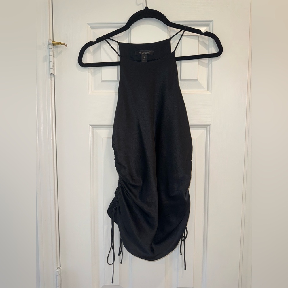 Banana Republic Black 100% silk top